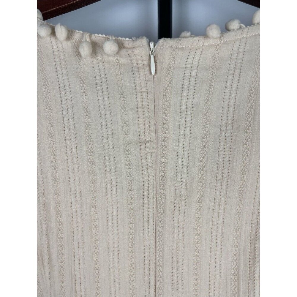 Lulus Modern Menagerie Blush Lace Cutout Long Sleeve Midi Cottagecore Dress Sz L - Picture 13 of 13